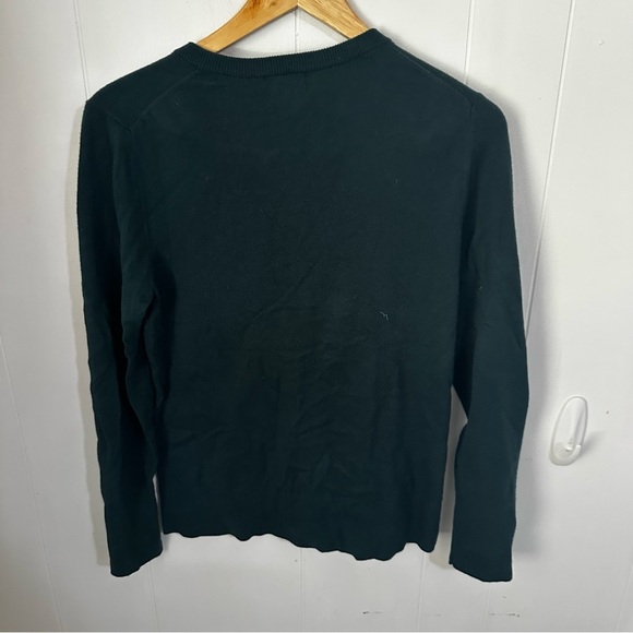Eddie Bauer Green Cardigan Sweater V-Neck Knit - Picture 2 of 4